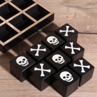 Настольная игра "Крестики-нолики" 20.5х20.5 см, манговое дерево, сталь, смола