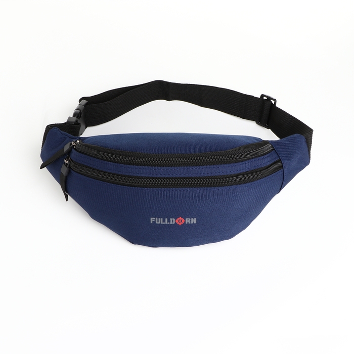 Сумка поясная на молнии, наружный карман, цвет синий Сумка поясная на молнии, наружный карман, цвет синий
