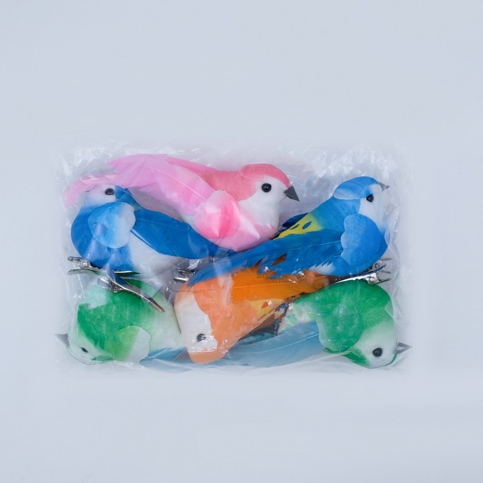 Декор на прищепке "Птица", микс, 10 х 4 х 3 см