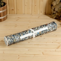 Лежак для бани с принтом "Галька" 150х50 см Лежак для бани с принтом "Галька" 150х50 см