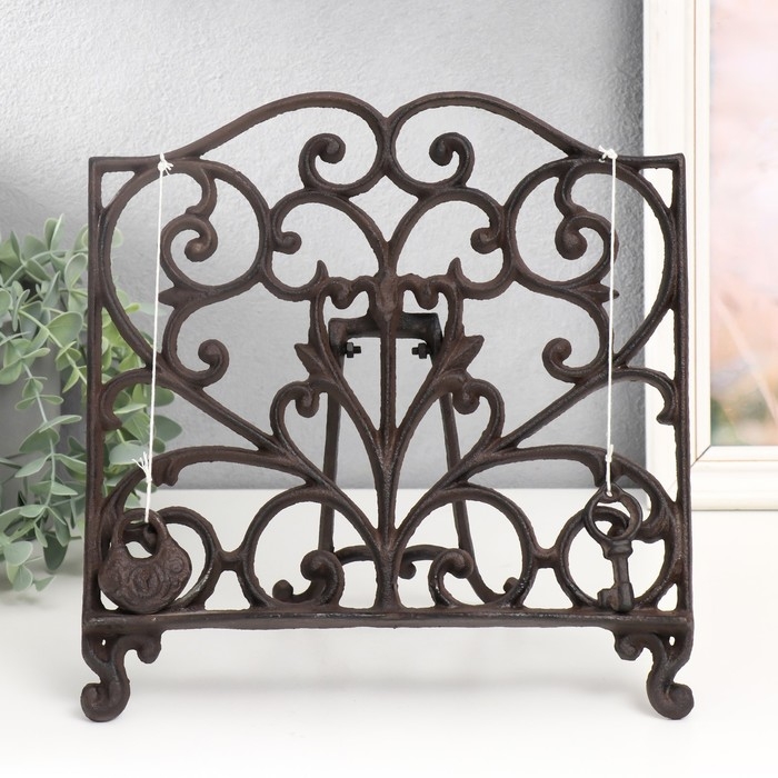 Фигура - подставка для книги, бумаг &laquo;Ажурная ковка&raquo;, 4.5&times;27&times;29.5 см