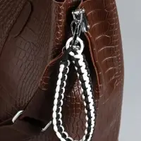 Брелок на карабине "Паракорд" шнур 0,5 см чёрно-белый 14,5х1,8х0,8 см