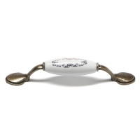 Ручка скоба Ceramics 012 LIGHT, 96 мм, керамическая, цвет бронза Ручка скоба Ceramics 012 LIGHT, 96 мм, керамическая, цвет бронза