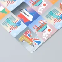 Бумага для скрапбукинга двусторонняя "Путешествия" плотность 180 гр 30,5х32 см