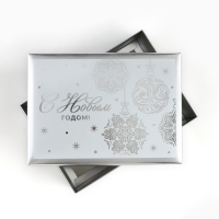 Коробка подарочная новогодняя складная &laquo;Ёлочные шары&raquo;, 21 х 15 х 7 см, Новый год