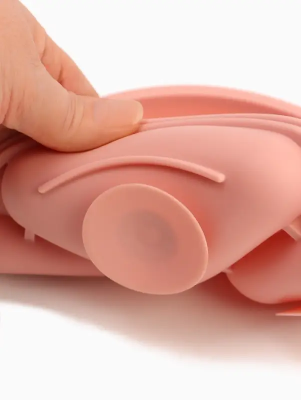 Тарелка детская секционная с ложкой и вилкой, 3 секции, розовый, Mum&Baby