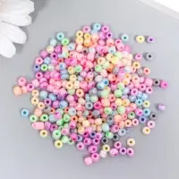 Бисер стекло 6/0 &laquo;Перламутр. Меланж. Зефирные цвета&raquo;, 30 г