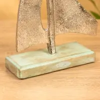 Сувенир "Парусник" 6х17х24 см, алюминий, дерево