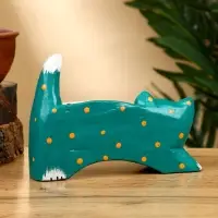 Календарь настольный &laquo;Кошка&raquo;, 14&times;5.4&times;10 см, дерево, зелёный