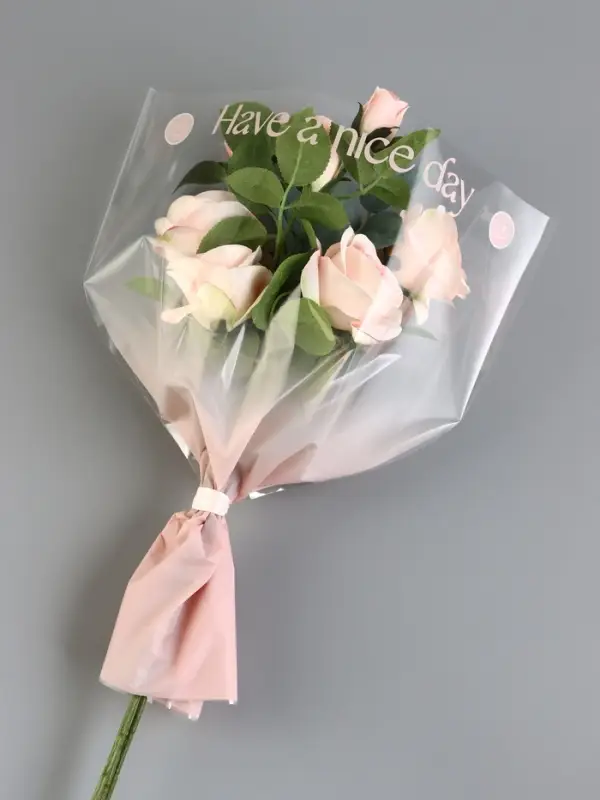 Пакет цветочный Конус, розовый, 36&times;20&times;45 см&plusmn;1 см