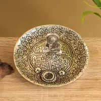 Подставка под благовония "Будда в позе лотоса" алюминий 11х11х7 см