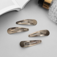 Невидимка для волос "Ажурная " (набор 6 шт) полоса, 5 см, тёмное серебро Невидимка для волос "Ажурная " (набор 6 шт) полоса, 5 см, тёмное серебро