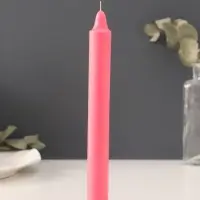 Ароматическая свеча парафиновая хозяйственная, 2.4&times;21 см, 80 г, малина