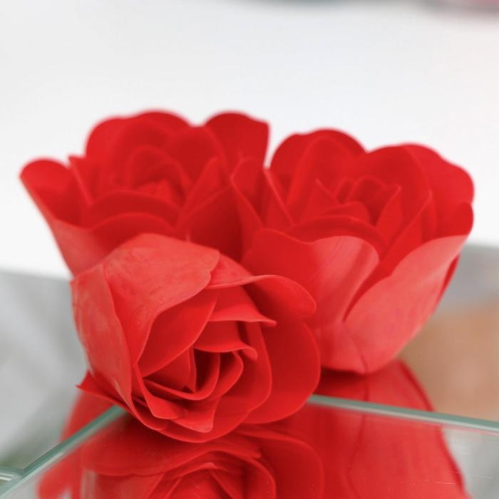 Мыльные розочки, красные, набор 6 шт.