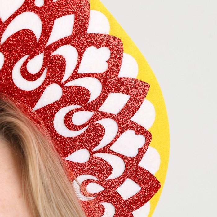 Кокошник карнавальный &laquo;Варвара-краса&raquo; из фетра, с блёстками