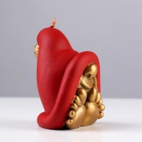 Свеча декоративная "Гномик с ножками", 9х7,1х7,3 см, золото