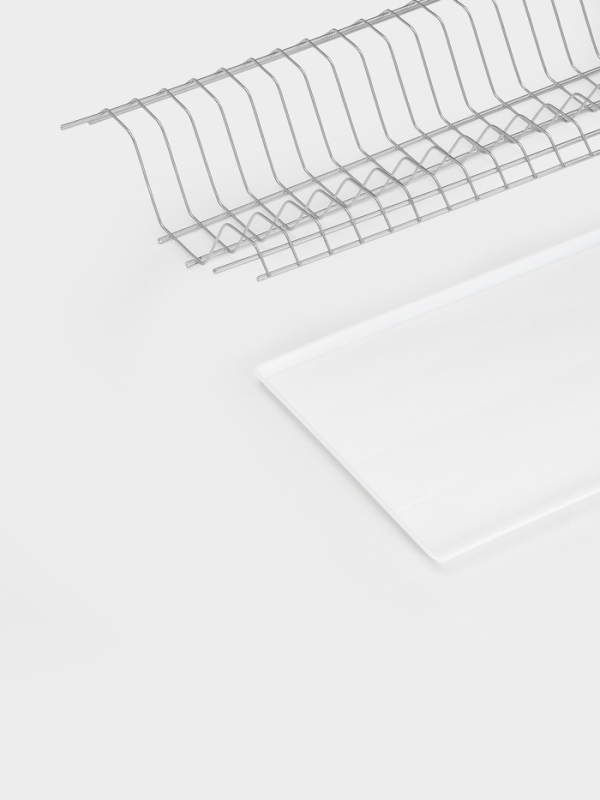 Сушилка для посуды с поддоном для шкафа 60 см, 56.5&times;25.6 см, хром