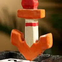 Календарь настольный &laquo;Якорь&raquo;, 7&times;4&times;10 см, дерево, чёрно-коричневый