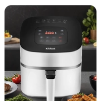 Аэрогриль электрический с поддоном КТ-2217 - 4.5 л - 1500 Вт