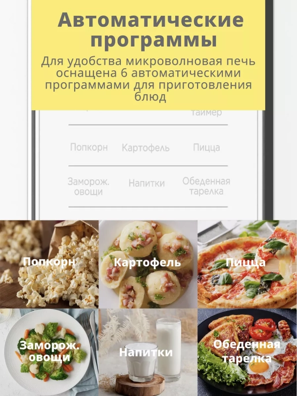 Встраиваемая микроволновая печь CBM2010W, 20 л, сенсорная