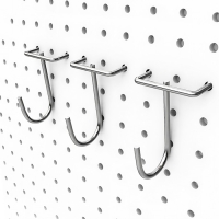 Настенная перфорированная панель односторонняя 60&times;0,6&times;180 см, шаг 2,5 см, цвет белый