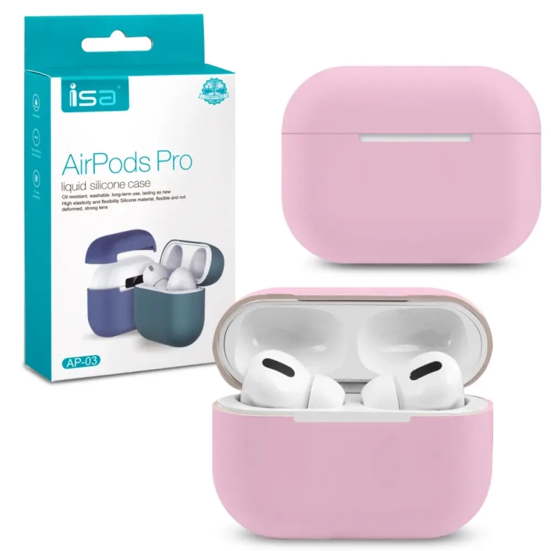 Чехол Apods Pro Silicon Case ISA Pink