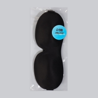 Маска для сна 3D, на липучке, 22,5 &times; 9 см, цвет чёрный