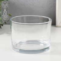 Подсвечник стекло на 1 свечу "Круглый" прозрачный 10,8х10,8х7,8 см Подсвечник стекло на 1 свечу "Круглый" прозрачный 10,8х10,8х7,8 см