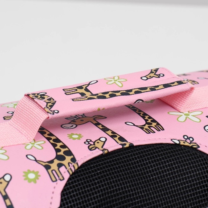 Сумка-переноска каркасная "Жирафы", размер M,  40 х 21 х 27 см