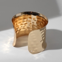 Браслет металл &laquo;Манжета&raquo; загнутый, цвет золото