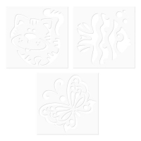 Набор для творчества ErichKrause ArtBerry, фломастеры для ткани 10 цветов + 3 трафарета, линия 1.0-7.0 мм