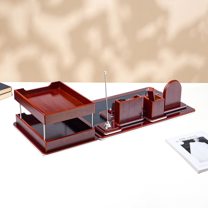 Набор настольный 7в1 (каранд-ца,подст д/ручек,визит-ца,часы Д-009,этажерка,нож канц,подст,) Набор настольный 7в1 (каранд-ца,подст д/ручек,визит-ца,часы Д-009,этажерка,нож канц,подст,)