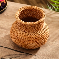 Корзинка плетеная ротанг, 16х16х13 см