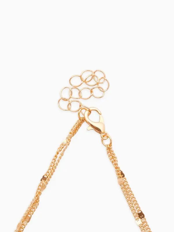 Набор 2 пред-та: серьги, колье "Минимализм", 45/55см, цвет белый в золоте