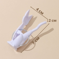 Прищепки бельевые &laquo;Коты&raquo;, 7 см, 4 шт, цвет белый