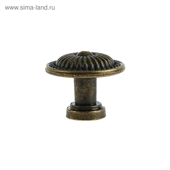 Ручка кнопка ТУНДРА VINTAGE 002, цвет бронза, 8 шт