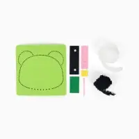 Вышивка по фетру "Панда", 20,5*20,5 см, цвет зеленый