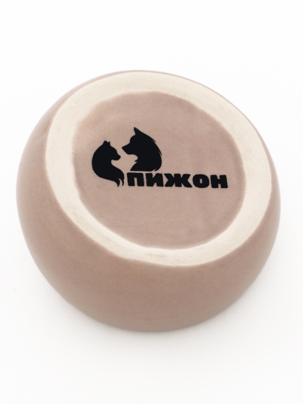 Миска керамическая для грызунов со скошенным краем 30 мл  5,7 х 5,7 х 3,5 см, серая