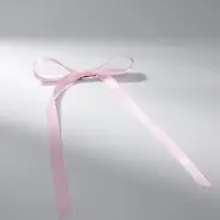 Брошь &laquo;Бантик&raquo;, розовая в серебре