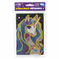 Алмазная мозаика для детей со светящимися стразами &laquo;Сказочный единорог&raquo;, 10 х 15 см, набор для творчества