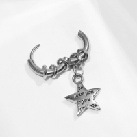 Пирсинг в ухо &laquo;Кольцо&raquo; звезда love you, d=9 мм, цвет серебро