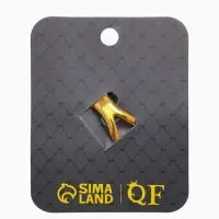 Кольцо для платка "Бабочка профиль", цвет белый в чернёном золоте