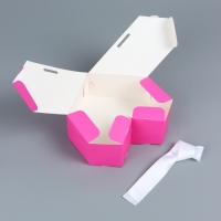 Коробка самосборная сердце, 17 х 17 х 6 см, розовая Коробка самосборная сердце, 17 х 17 х 6 см, розовая