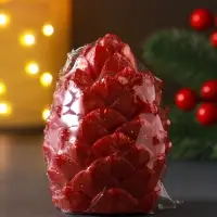 Свеча "Шишка 70*75 мм декор