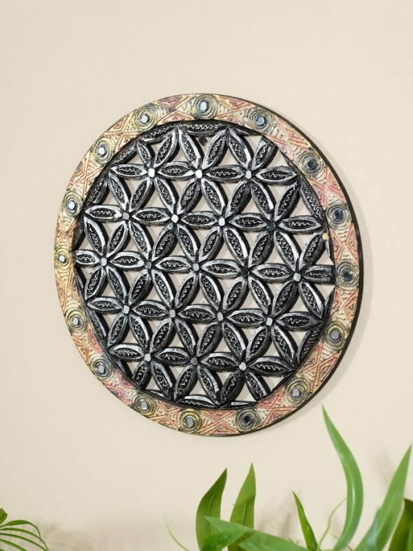 Панно резное МДФ "Цветы", 30х30х0,6 см