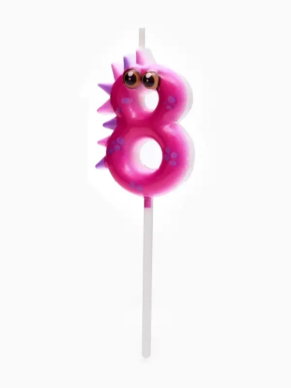 Свеча для торта цифра 8 &laquo;Зверюшки&raquo;, 5 см