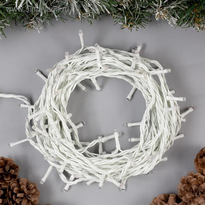 Гирлянда &laquo;Нить&raquo; 10 м, IP44, белая нить, 100 LED, свечение мульти, 8 режимов, 220 В