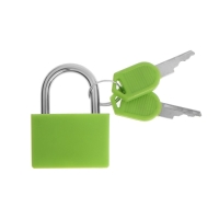 Замок навесной для чемодана, средний, 30х42 мм, зеленый Замок навесной для чемодана, средний, 30х42 мм, зеленый