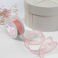 Лента капроновая &laquo;Волна&raquo;, с блеском, 40 мм, 10 &plusmn; 1 м, цвет пудровый №45