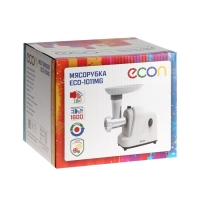 Мясорубка Econ ECO-1011MG, 1600 Вт, реверс, кеббе, белая Мясорубка Econ ECO-1011MG, 1600 Вт, реверс, кеббе, белая